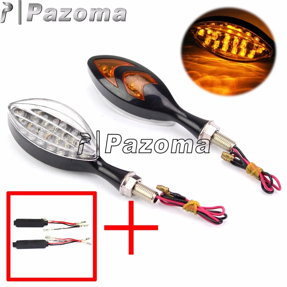 

Moto Amber LED Blinker Indicator Motorcycle Turn Signal Light Flasher Lamp for Honda Suzuki Kawasaki Yamaha Ducati