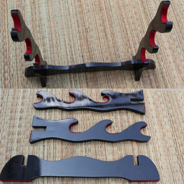 

Wooden Sword Display Stand Black Opacque Lacquered With Cheap Price