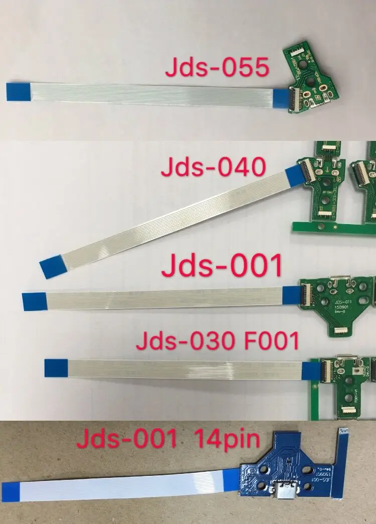 

JDS-001 JDS-011 JDS-030 F001 JDS-040 jds 040 JDS-055 jds 055 USB Charging Socket Board with flex cable For PS4 Pro controller