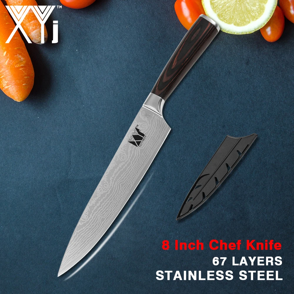 

XYj Professional Kitchen Knife Slicing Chef Knives High Carbon Steel Knife Peeling Vegetable Cleaver Handmade Cooking Knife