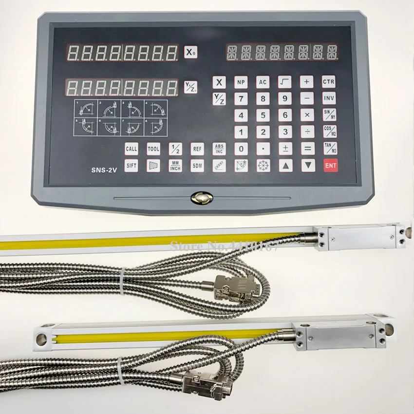 

Measuring Set Dro Digital Readout SNS-2V 110V 230V Kit with 2 pcs 5 Micron 1000mm Linear Optical Ruler free shipping