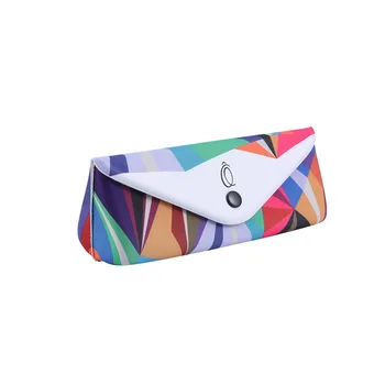 

1pc Portable Unisex Colorful Folding Glasses Case Snap Button Closure Protective Container Glasses Storage Case