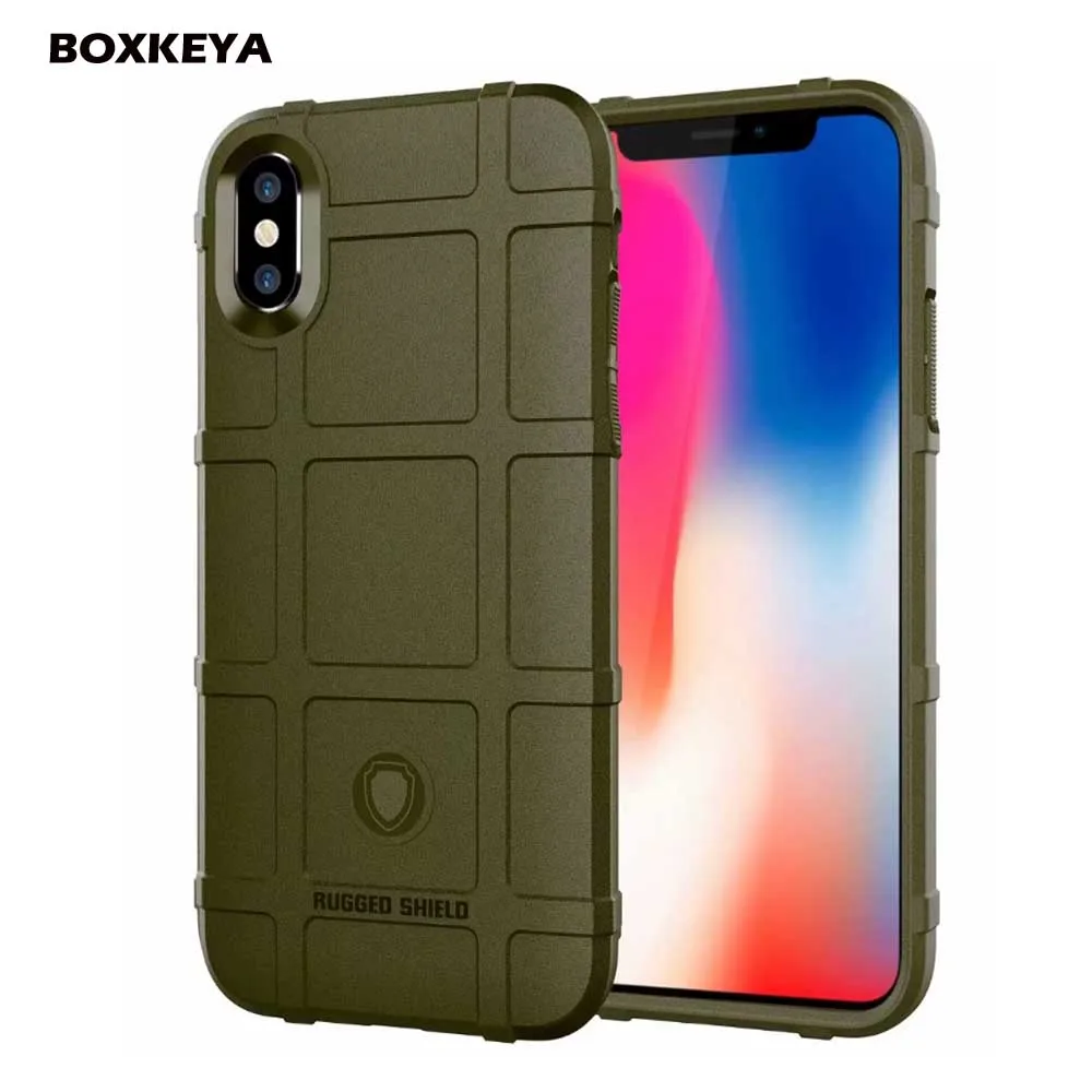 Rugged Shield Armor For iPhone 11 Pro Max XR 6 6S 7 8 Plus X Back Cases Soft Phone Capa | Мобильные телефоны и аксессуары
