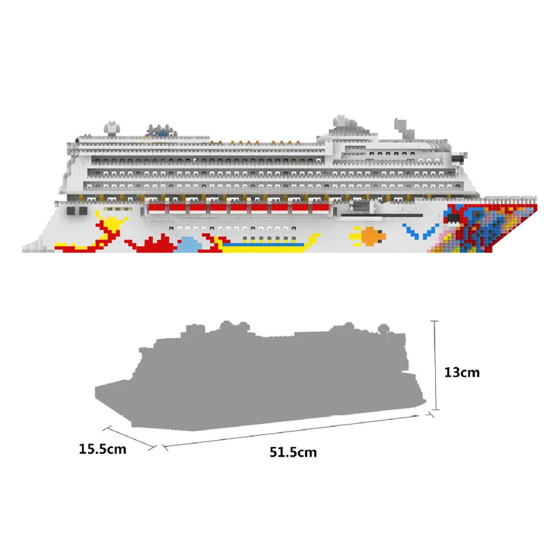 Цена ZRK роскошный круизный лайнер корабль Большая белая лодка 3D модель DIY алмаз мини строительство микро маленькие блоки кирпичи сборка игрушка ...