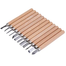 12 шт./лот деревообрабатывающий Набор инструментов DIY Плотницкие Инструменты долото для резьбы по дереву фруктовая пищевая художественная скульптура гравировальный резак