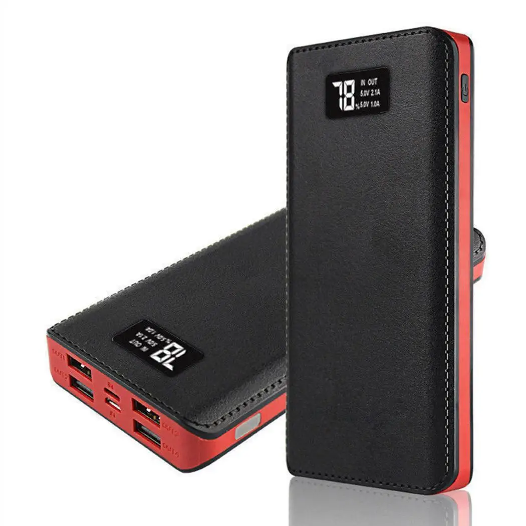 Портативный 4-USB внешний аккумулятор большой емкости Мобильная мощность
