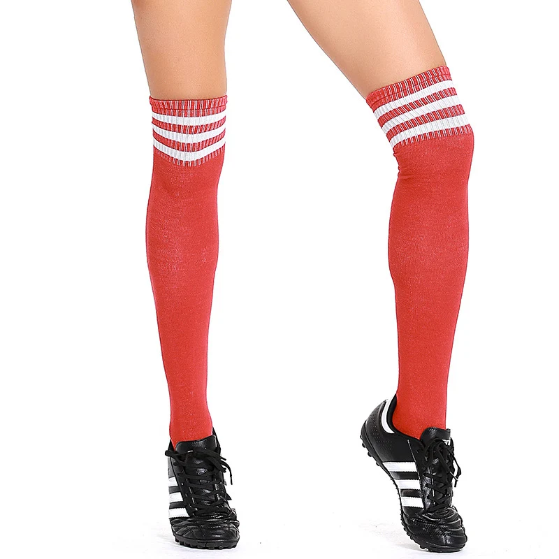 Adult Women Football Soccer Socks Football Game Cheerleader Socks in