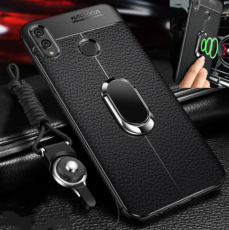 

For Huawei Honor 8X 6.5 inch Case 8x max TPU ring holder Armor Shockproof Silicone Rubber For Huawei Honor 8X Phone Case Cover