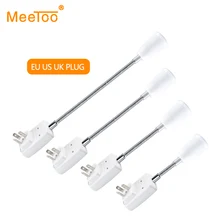 E27 основание светильника держатель Гибкий удлинитель конвертер с включения/выключения винт переключения светильник в розетку адаптер EU/US/UK штекер 20 см 30 см 50 см, 60 см