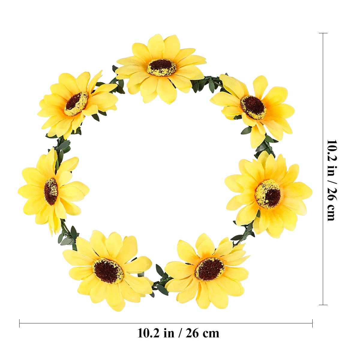 Frcolor 1 шт. Цветочный Подсолнух ободок лента венок для волос Свадебная полоска для волос для фестиваля Свадебная вечеринка(гирлянда