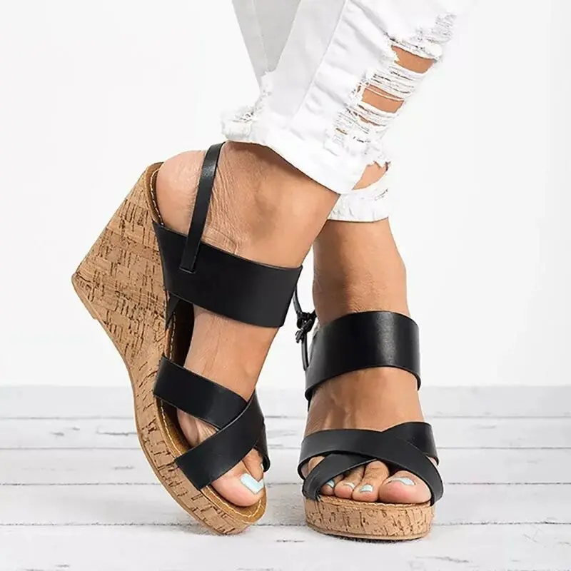 

Women Sandals Wedges Shoes Women High Heels Sandals gladiator Platform Shoes Female Wedge Heels Peep Toe Women Summer Shoes