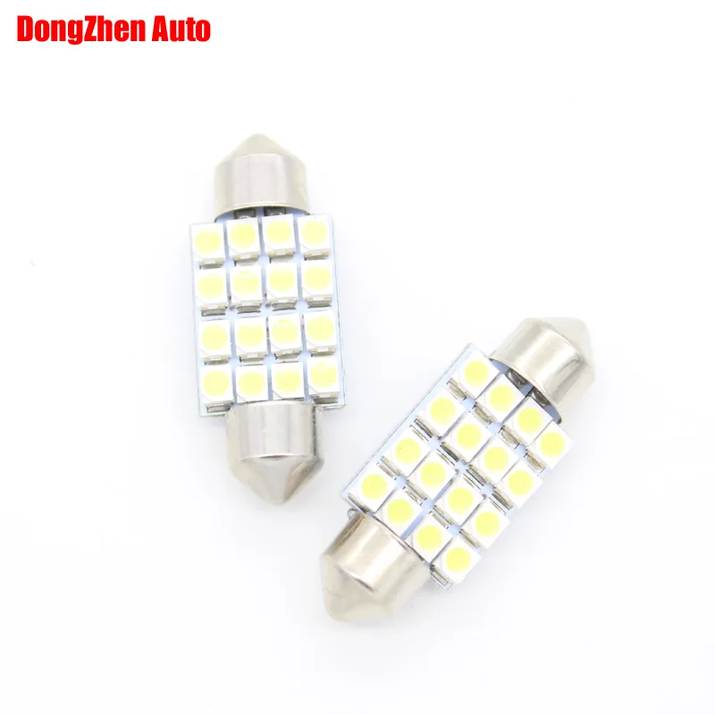 

2014 new 50pcs 24v 16SMD White LED 36mm Car Dome Festoon Interior Light Bulbs Auto Car Festoon Licence Plate Dome Roof