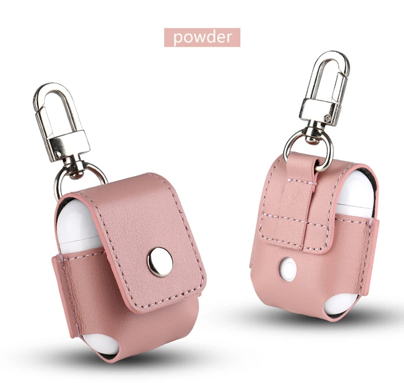 Чехол для Airpods кожаные чехлы Apple Air Pods с крючком роскошный защитный чехол Arpods Airpos