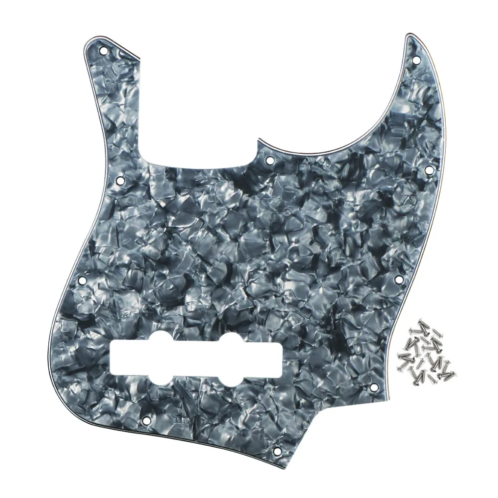 NEW 10 Holes 4 String Bass Guitar Pickguard Bass JB Gray Pearl Pick