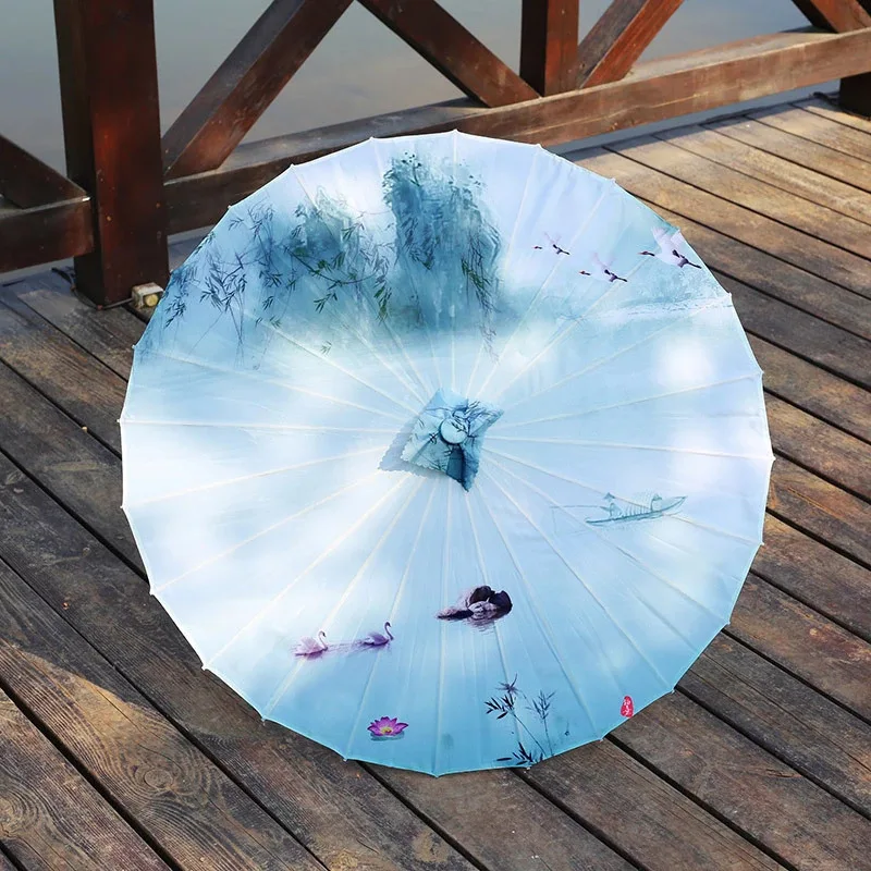 Шелковый японский зонтик дождь женский смазанный бумажный зонтик танцевальное украшение фотография paraguas Hanfu бамбуковый китайский бумажный зонтик - Цвет: 89