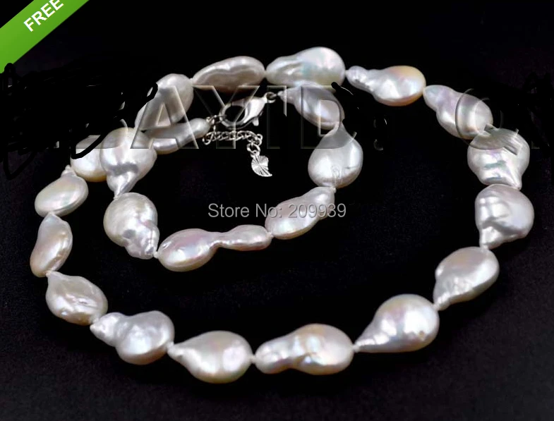 

huij 002567 12-14mm Baroque Drop Cultured Freshwater Pearl Necklace