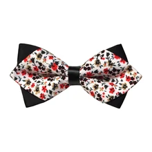 Top Sell Mens Handmade Cotton Bowties Plain Self Tie Designer Flower Paisley Bow Ties Cravat Butterfly butterfly sleeve knot side plain top