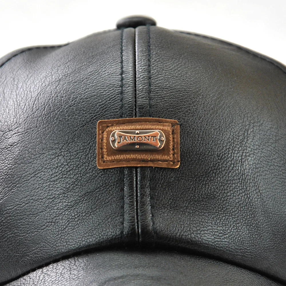 Xthree New fashion high quality faux leather Cap fall winter hat casual snapback baseball cap for men women hat wholesale