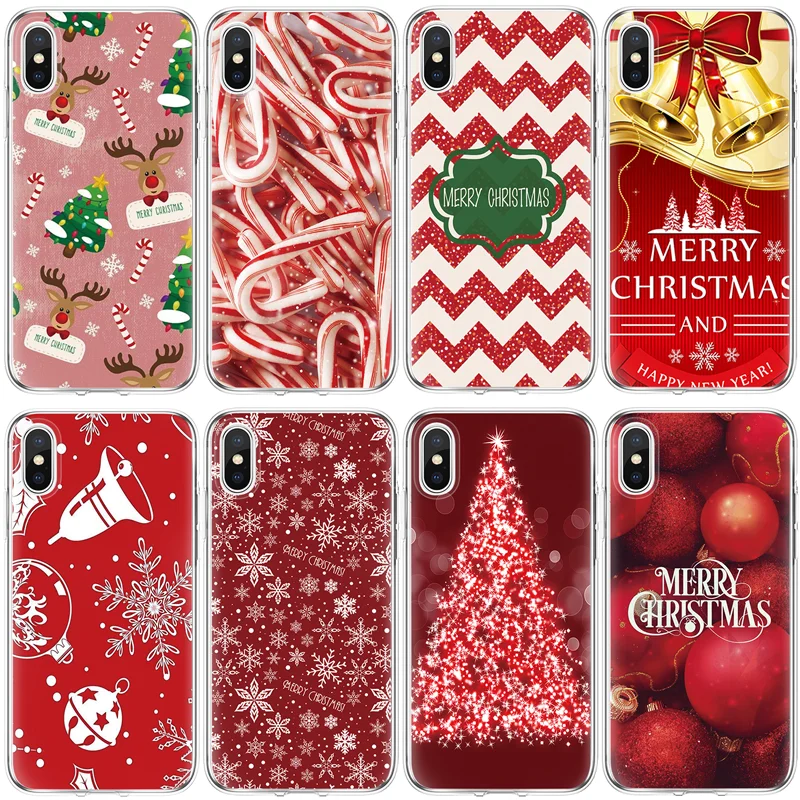 

For iPhone X 5 5S 5C SE 6 6S 7 8Plus For Samsung Galaxy J3 J5 J7 S7 S8 S9 Plus A3 A5 A6 A8 2016 2017 2018 Christmas Red TPU Case