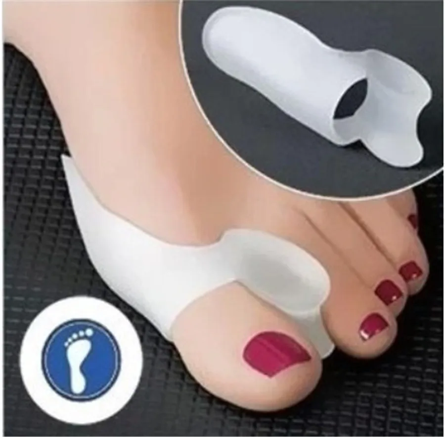 2 пары унисекс большого пальца стопы протектор Toe Выпрямитель Toe разделяя носком гель для ног боли Уход за ногами палец вальгусной