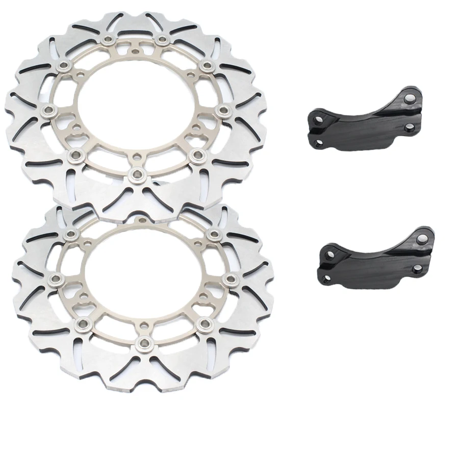 1 Set Motorcycle Titanium Front Brake Disc Rotor For Y A M A H A TMAX500 TMAX 500 2008-2013 09 10 11 12 1 set motorcycle front