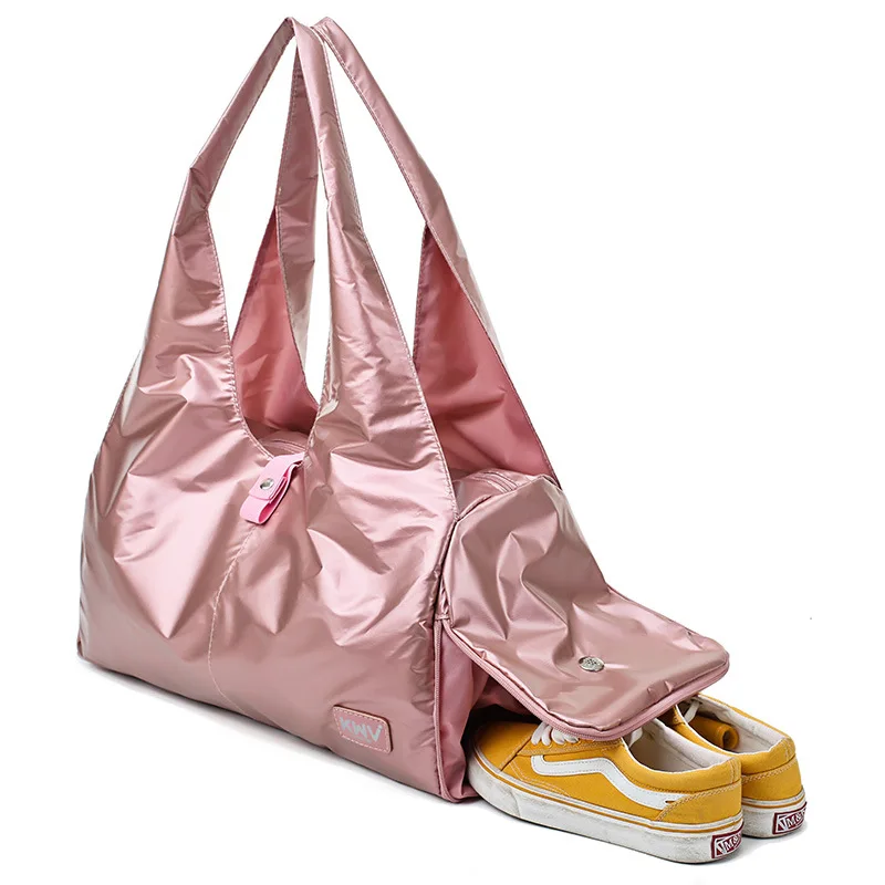 

Women WaterProof Travel Bag Nylon Large Capacity Light Bags Outdoor Sport Yoga Bags Hand Luggage Packing Cubes Pink Black