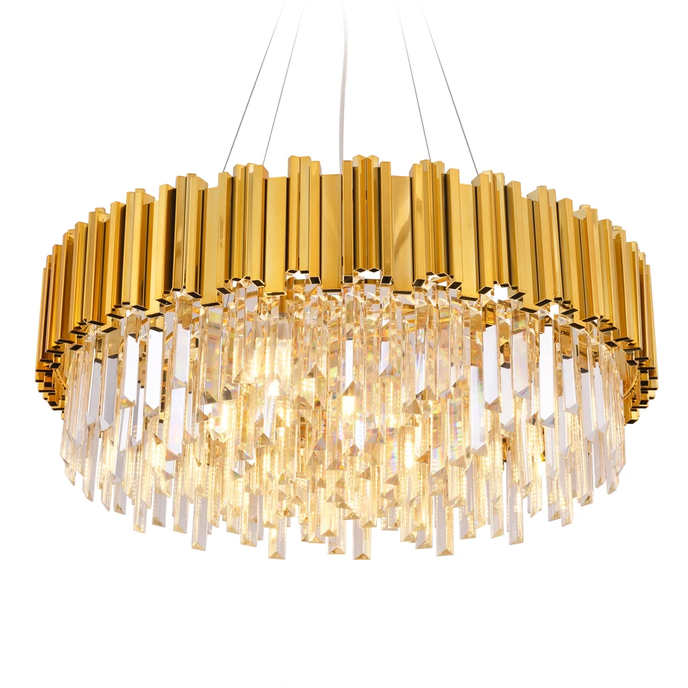 

Modern Crystal Chandelier Light Round Crystal Lighting Fixtures Cristal Lustres Luminaire for Dining Living room Restaurant Lamp