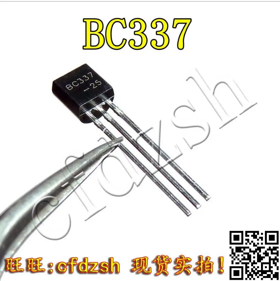 100pcs BC337 TO 92 Bipolar Transistors BJT NPN 50Vcbo 45 Vceo 800mA