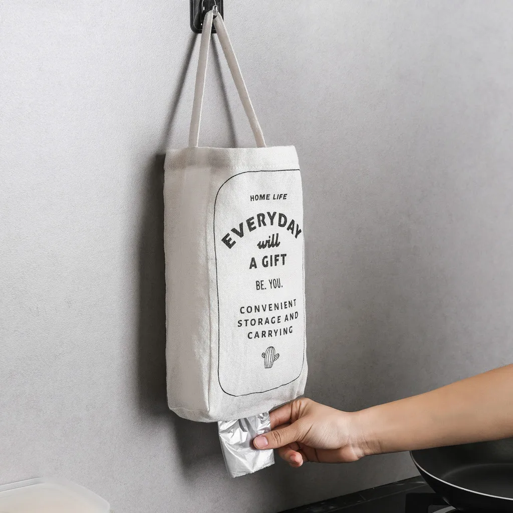 Cotton and linen Cupboard Door Back Trash Rack Storage Garbage Bag Holder Hanging Kitchen Cabinets Storage Towel Shelf Holders Cotton and linen Cupboard Door Back Trash Rack Storage Garbage Bag Holder Hanging Kitchen Cabinets Storage Towel Shelf Holders