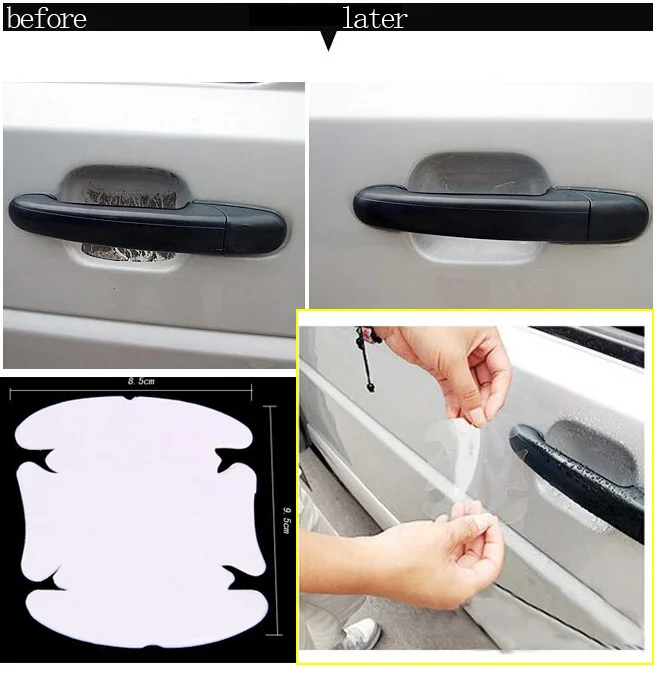 rete Universal Invisible Car Door Handle Protector Automobile Shakes