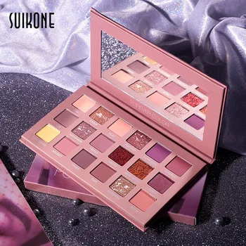 

18 colors desert rose eyeshadow palette wine red purple gold pigment waterproof long lasting shimmer matte eyeshadow BN144