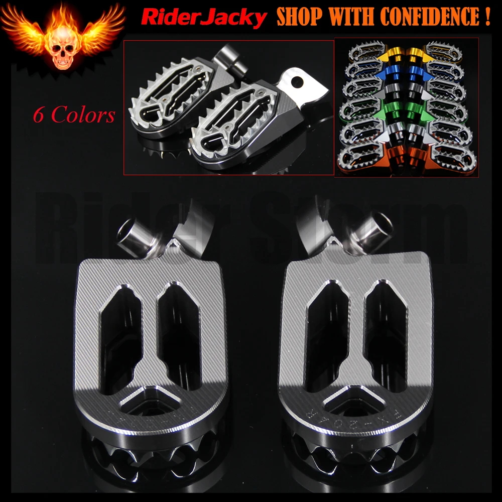 

CNC Aluminum Motorcycle Foot Peg Footrests FootPegs For Yamaha YZ450F YZ 450F YZ450 F 2004-2015 2005 2010 2011 2012 2013 2014