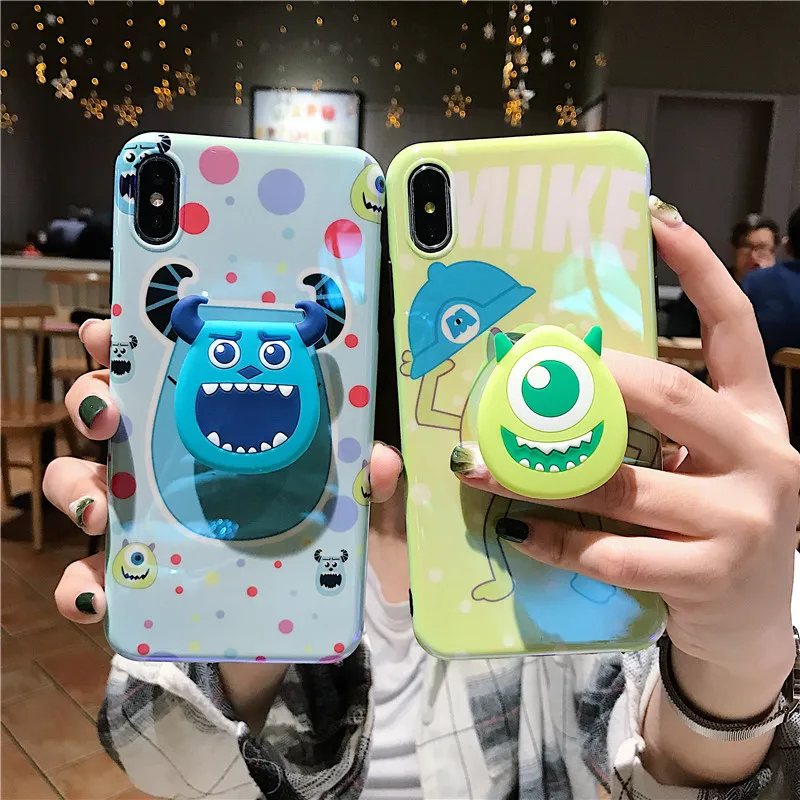 Чехол для iphone XS max с милыми монстрами, мягкий чехол Sullivan Mike для iphone 11 pro 7 8 plus 8 X XR 6 6s 6s p blue ray Shell+ подставка