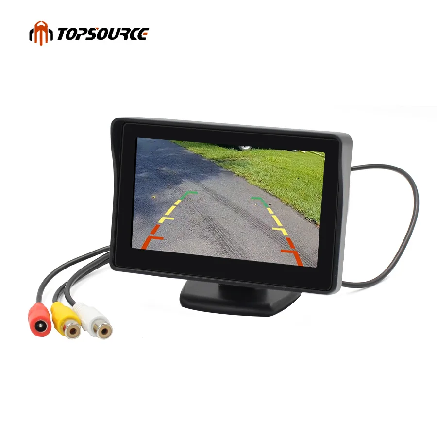 TOPSOURCE 4.3" Auto TFT LCD 2 in 1 Rear view Camera Parking Monitor + LED Night Vision CCD Backup With Car Monitors | Автомобили и