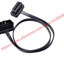 GPRS плоский тонкий как лапша OBDII OBD2 16Pin мужского и женского пола ELM327 диагностический соединитель для удлинителя 60 см