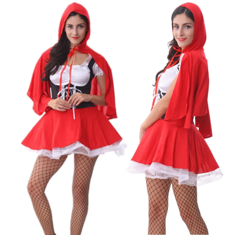 Hurtownie Helloween Kostiumy Dla Kobiet Sexy Cosplay Małe Czerwone Bandana Fantasy Stroje Do Gier Przebranie Strój Rozmiar S-6Xl
