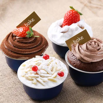 

Aluminous Foil Cup Cake Box Heat Resisting Container Baking Tools Disposable Pudding Mousse Cake Packing Boxes Mini Baking Mould