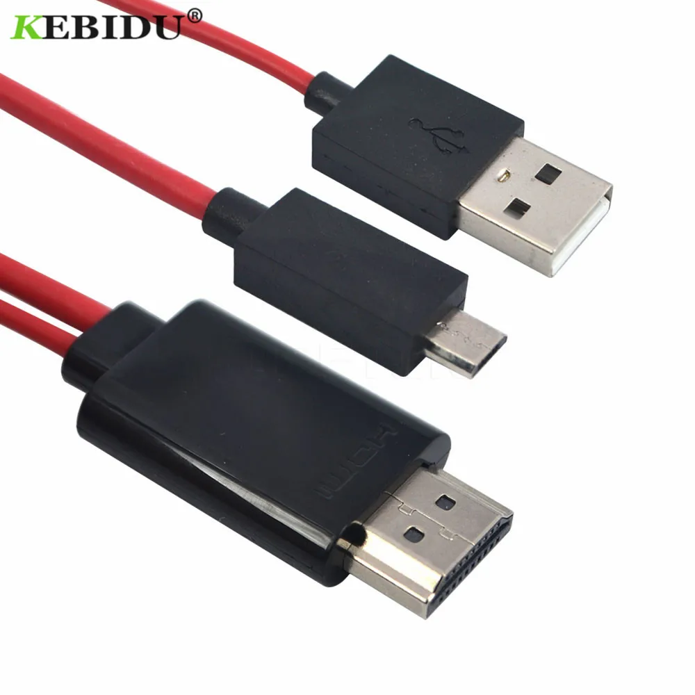 Kebidu 5Pin Micro USB к HDMI кабель Full HD 1080P для MHL выход аудио адаптер HDTV 11pin адаптер для samsung Galaxy S2 S3 S4 S5