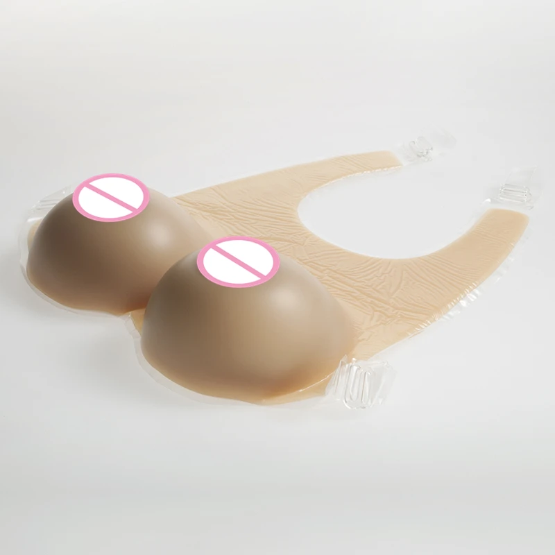 

Breast Form 1000g/pair Strap-On Silicone Breast Artificial Fake Boobs Drag Queen Shemale Transgender As Women