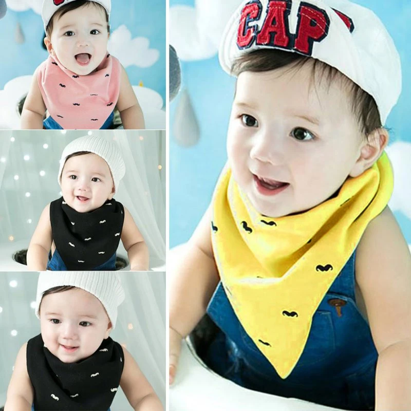 Bavoir Bebe Triangle Tete Echarpe Salive Serviette Dribble Bebe Filles Garcons Mignon Bandana Noir Rose Jaune Coton Plastron Aliexpress