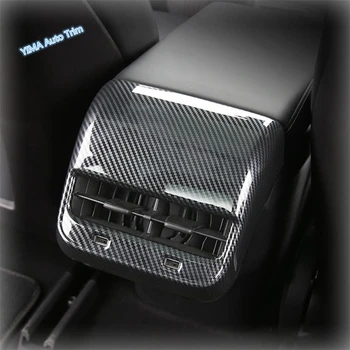 

Lapetus Car Styling Armrest Box Rear Air Conditioning AC Vent Outlet Cover Trim For Tesla Model 3 2018 - 2020 Carbon Fiber ABS
