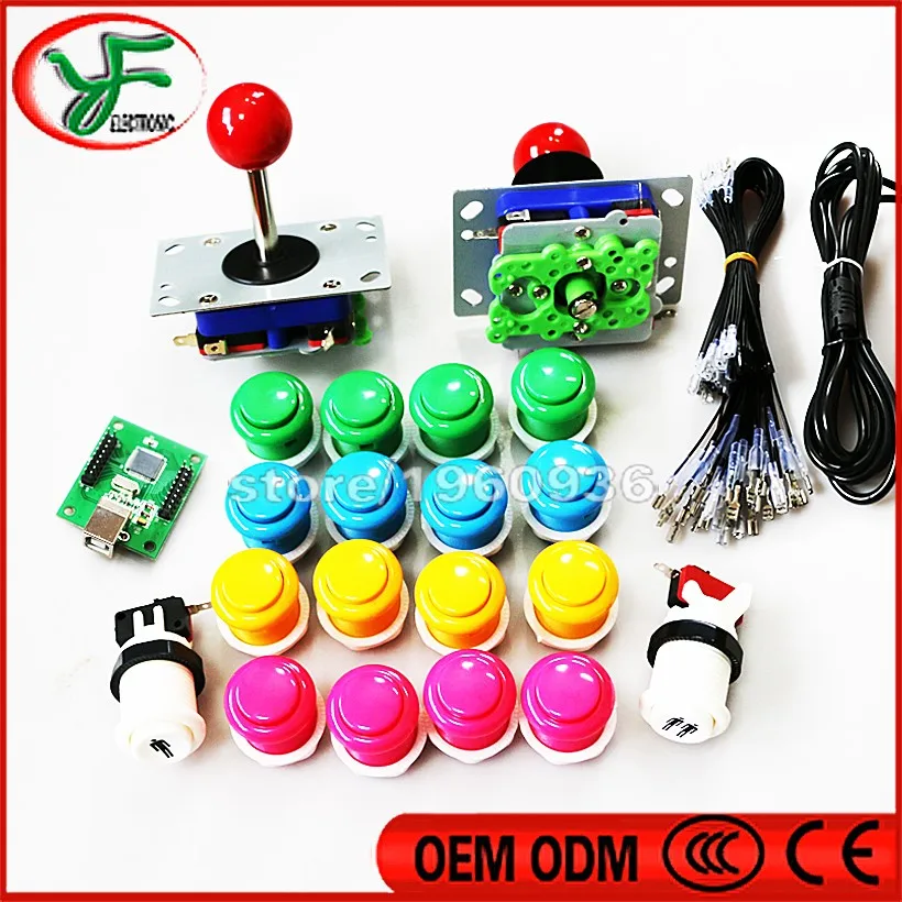 diy-arcade-kit-parts-bundles-kit-for-joystickpush-buttonmicroswitch2-player-usb-to-jamma-arcade-control-board