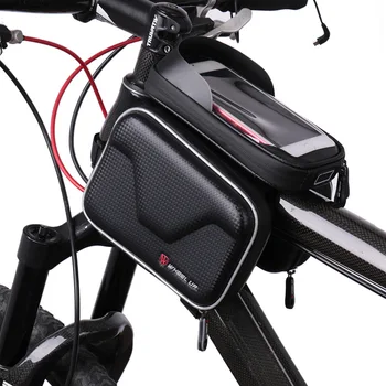 

Bicycle Frame Front Head Top Tube Waterproof Bike Bag 6.2inch Touch screen mobile phone package Double Pouch Bicycle Bag