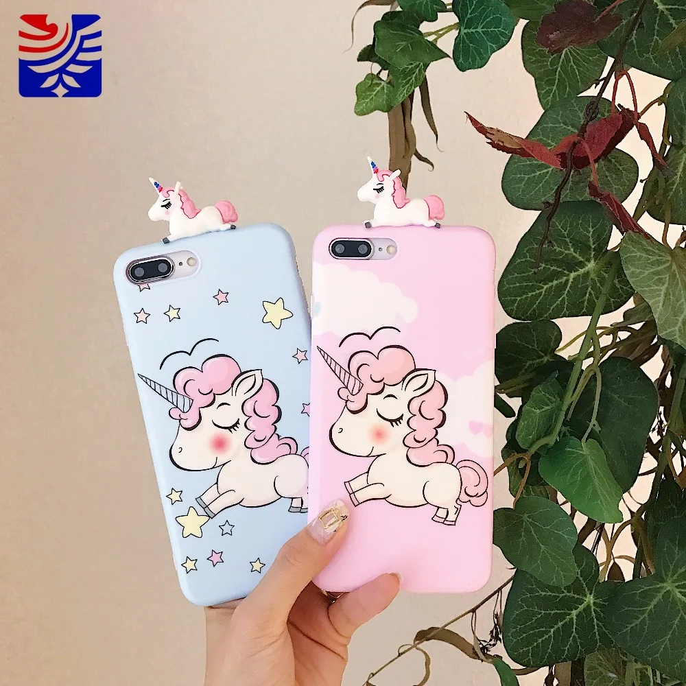 Fashion cute Dream unicorn pure love Case for IPhone 6 6s 7 8 Plus for Iphone X Max Phone  Christmas present 3D12