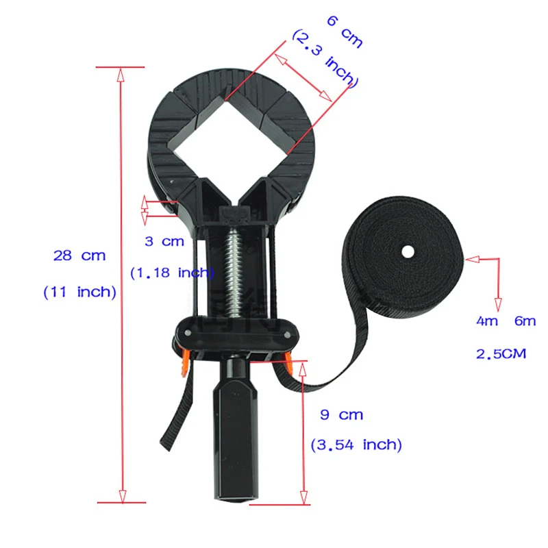 Быстрый угловой зажим ремешок держатель правый угол фиксирующий Зажим для рамки картины ящик Деревообработка DTT88