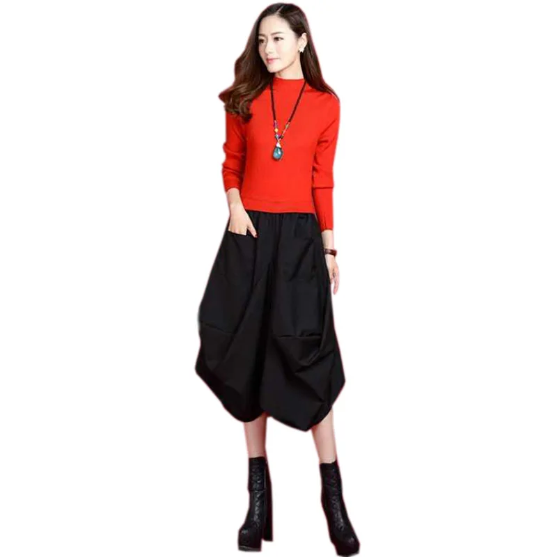 

2018 Long style Autumn Long sleeve Sweater Dress European style brand design Sweater Dress More than knee length Sweater dress