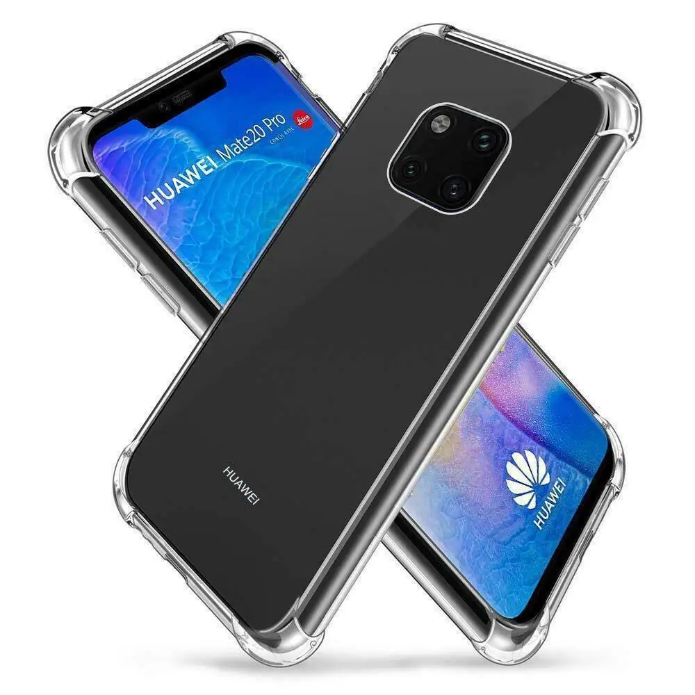 Прозрачные силиконовые чехлы для Huawei Mate 20 Pro Lite Мягкий ТПУ Прозрачный задний