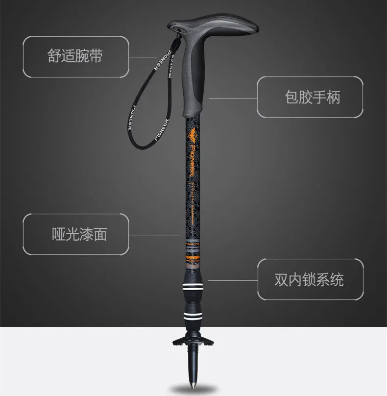 Cane para Idosos Pioneiro de Fibra de Carbono Pólo Trekking Quick Flip Bloqueio Compacto Ultraleve Dobrável Viagem Caminhadas Bengala 9 rápida flip lock ultraleve dobrável viagem caminhadas bengala bengala para idosos