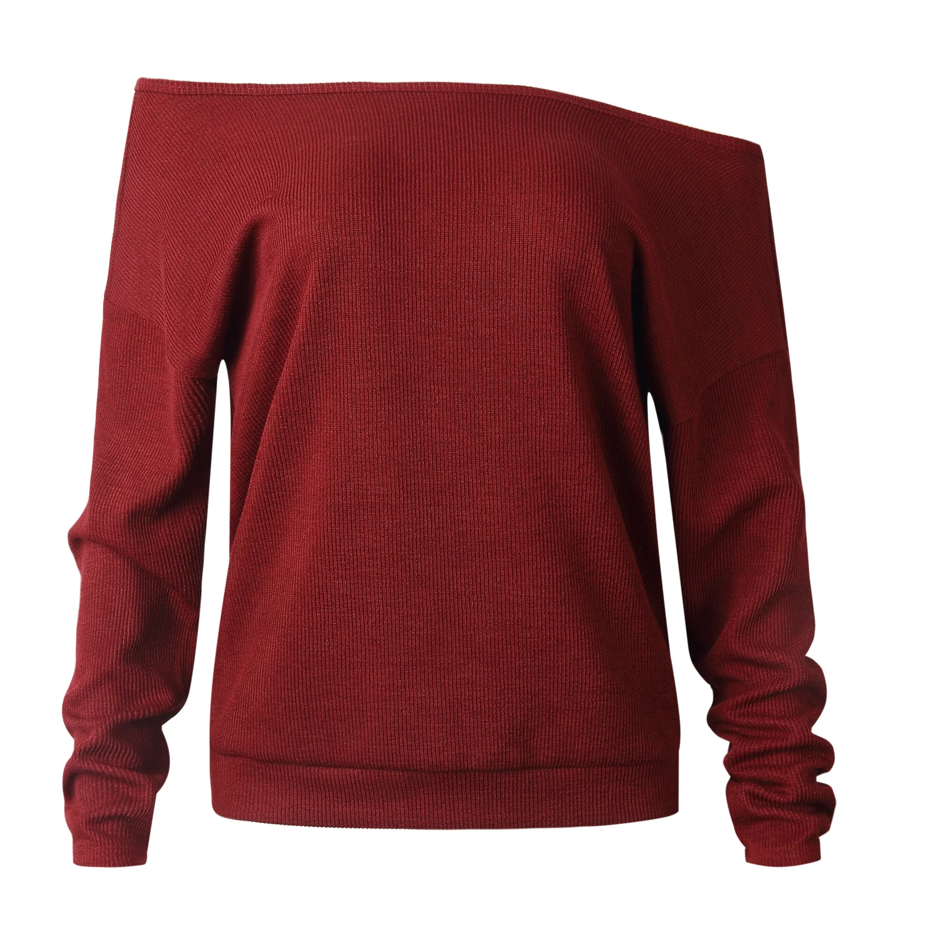 Off Shoulder Batwing Pullovers Sweater Women Long Sleeve Oversize Sexy Lady Sweaters 2018 Fashion Female Jumpers Knitted Tops