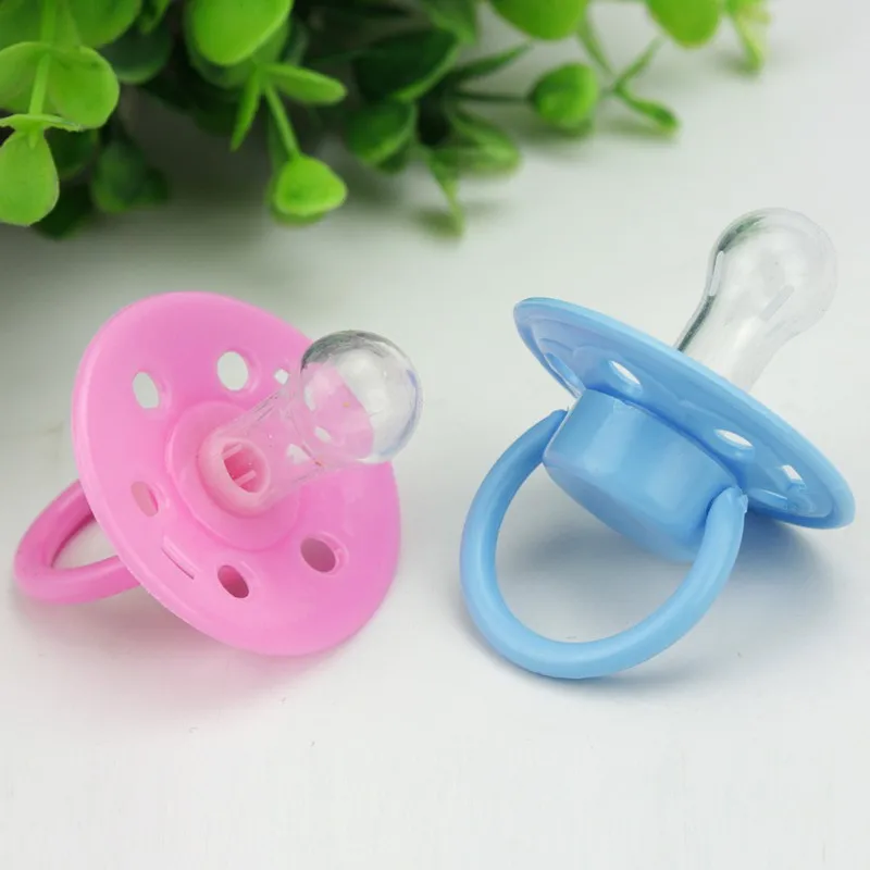 

Newborn Lovely Baby Pacifier Clip Silicone Chupetes Pink Blue With Protection Cover Colorful Patchwork Solid Baby Pacifier
